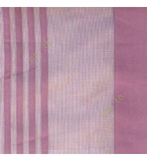 Purple color vertical pencil and bold stripes net finished vertical and horizontal checks line poly fabric sheer curtain